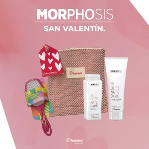 Kit San Valentín Morphosis Ultimate Care | Shampoo y Conditioner 250ml + Cepillo | Framesi